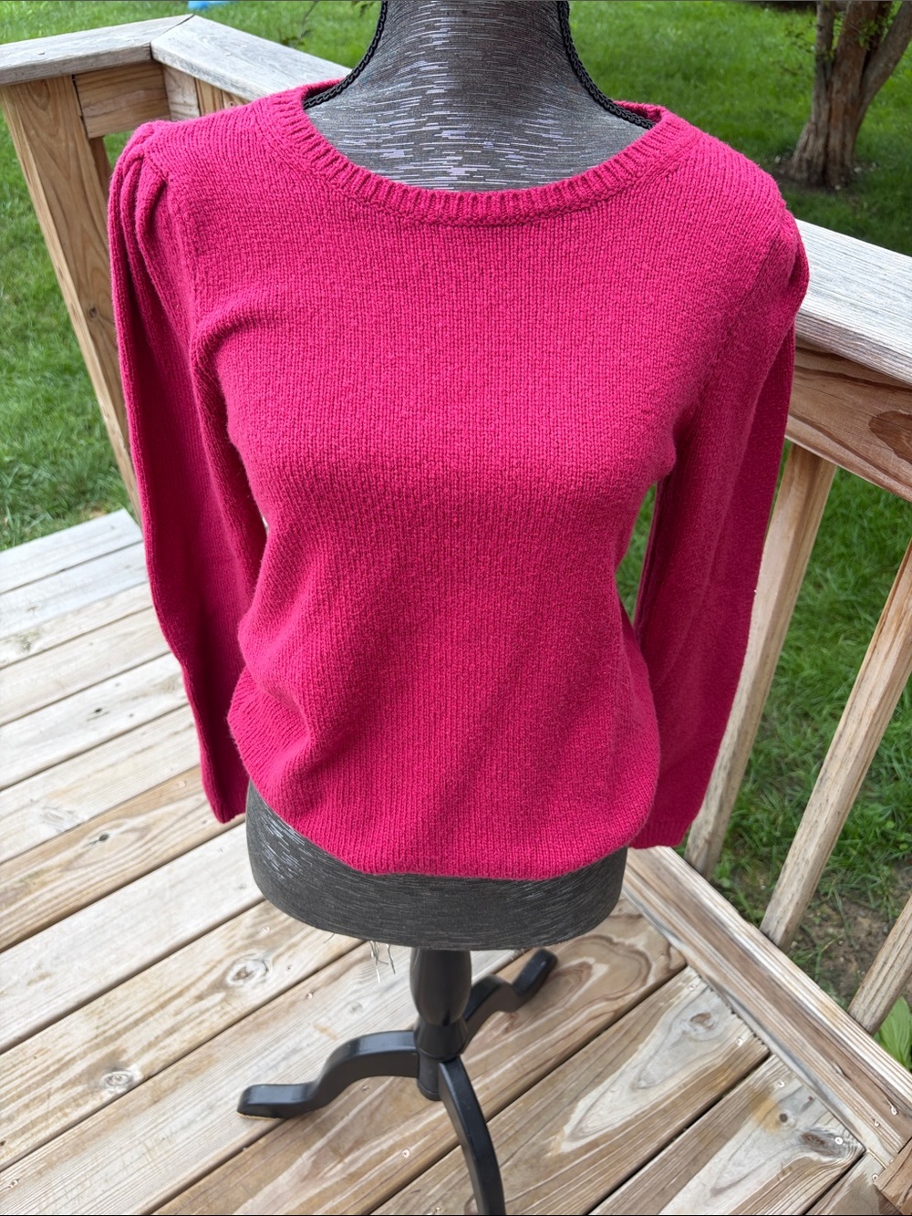 Ann Taylor Women’s Crewneck Sweater - Hot Pink
